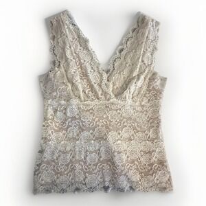 Lace Tank Cream Coquette Balletcore Soft Girl Cottagecore Romantic S Angelcore